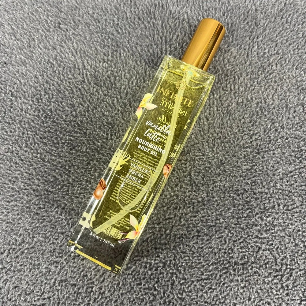 Infinite Beauty Body Oil Vanilla Latte Mocha Amber Nourishing Spray 5 oz